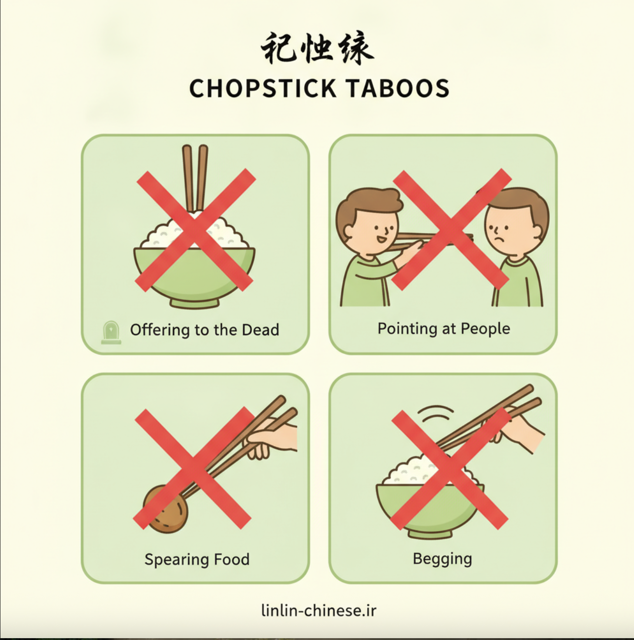 آدابِ ممنوعه چاپستیک (筷子 - Kuàizi)The Do’s and Don’ts of Chopsticks